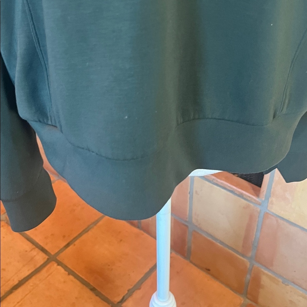 SPANX Olive 1/4 Zip-Up Sweatshirt, size L - Picture 3 of 8